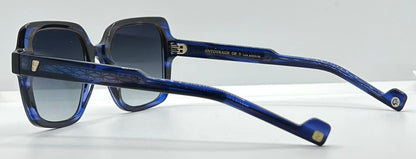 Entourage of 7 “Ravenna” Blue Havana Gradient 51mm Sunglasses-Made in Japan-New/Unworn -Full Kit