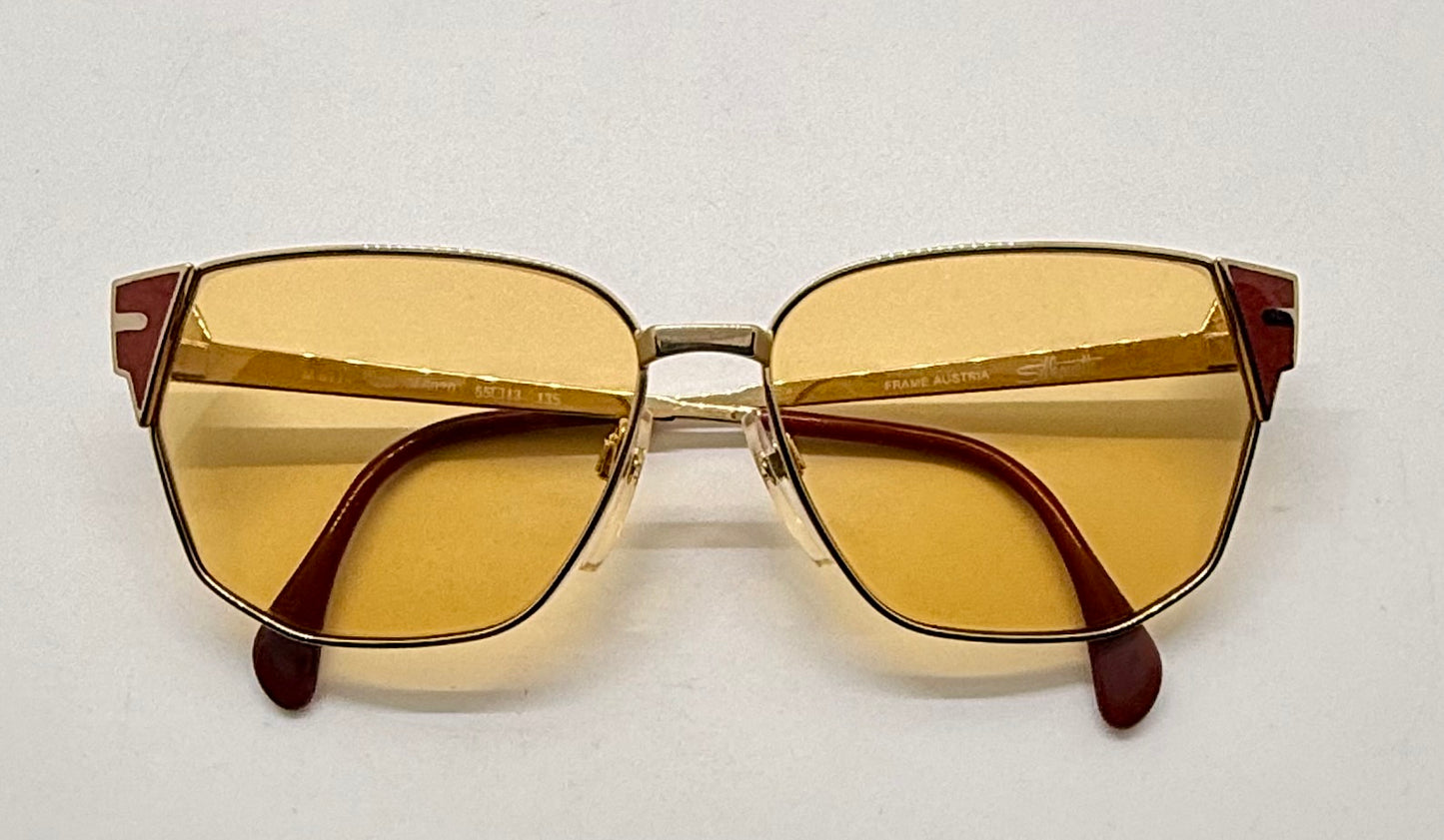 Silhouette M6114 / V6020 Vintage Sunglasses 55mm| w/New Amber Day/Night Custom Lenses | Deadstock Austria