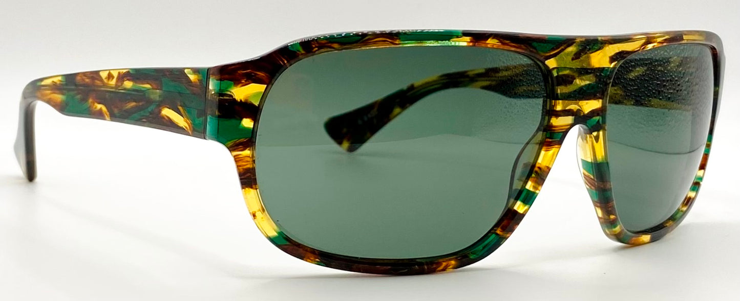 Deadstock Kala Eyewear - USA Made Green/Brown/Amber Tortoise Shell Sunglasses