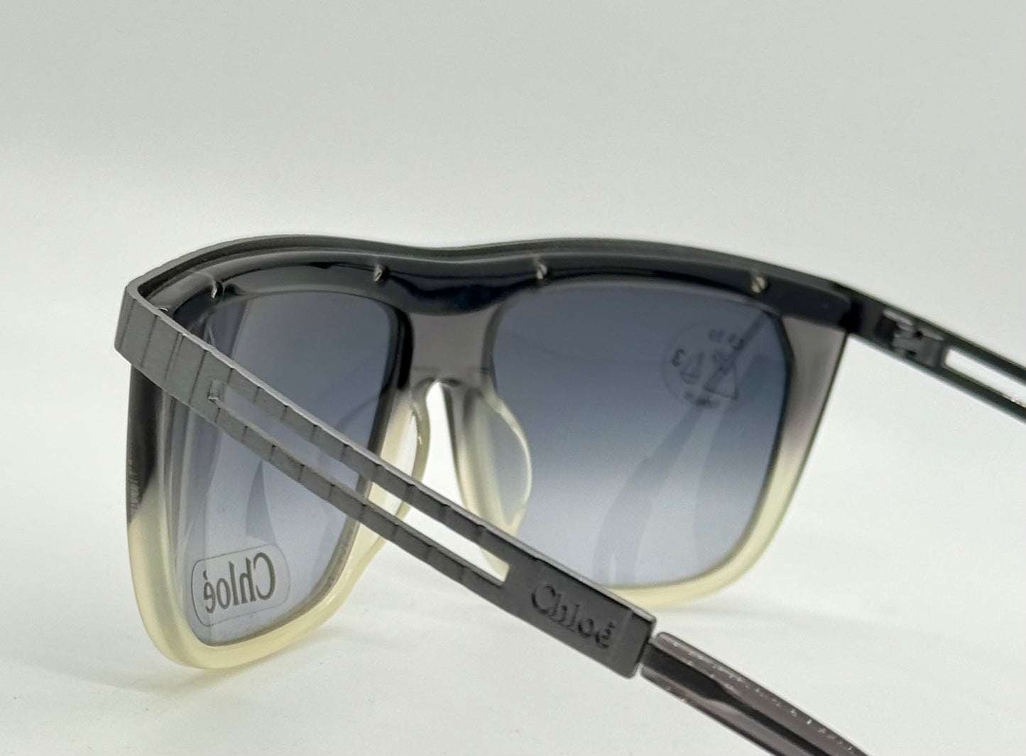 Chloé CL2186 C01-VINTAGE Shield Sunglasses-RARE/UNWORN-France-58mm-Grey Gradient