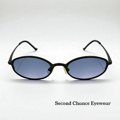 Versus by Versace Titanium Oval Sunglasses w/New Blue Tinted Custom Lenses/47-18mm