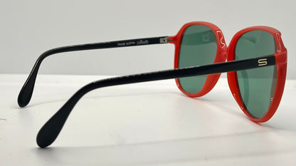Silhouette MOD 1103 Vintage Sunglasses w/New Solid Green Custom Lenses-56mm-Unworn