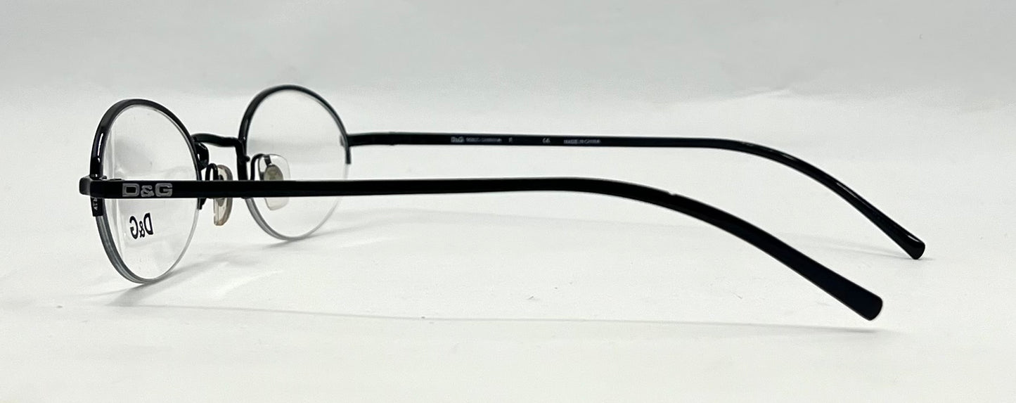 D&G Dolce & Gabbana 5058 01 m-Semi Rimless Oval Glasses Frame-UNWORN 47-21 135