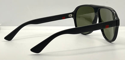 GUCCI Web Ribbon Oversized Aviator Sunglasses – Deadstock – Full Kit – Made in Italy