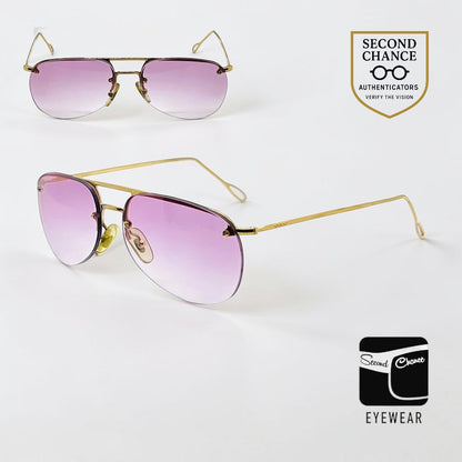 Gucci GG1292/S Gold Unworn Vintage Aviator Full Kit Custom Pink Lenses
