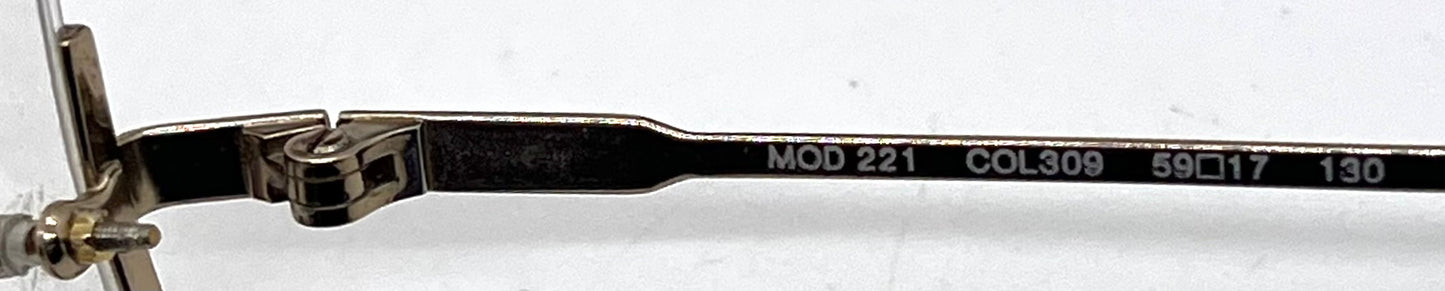 Vintage CAZAL 221 COL 309 West Germany NOS Rimless Optical 59-17 Unworn