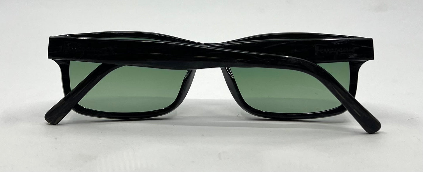 Salvatore Ferragamo 2669 593 Sunglasses w/New Solid Green Custom Lenses-53mm-Italy