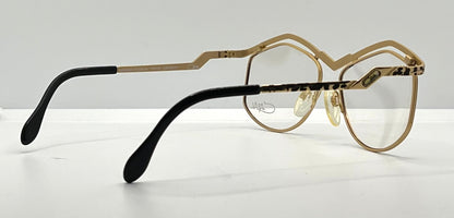 Cazal MOD 249 COL 413 VINTAGE Titanium Eyeglasses-Gold Leopard 57mm-UNWORN-Germany