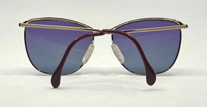ZEISS Germany 6840 – Vintage Metal Sunglasses-New Gradient Custom Lenses-Unworn