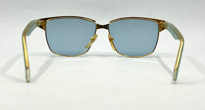 Vogart Line Mod 669 Vintage Deadstock Sunglasses Italy Custom Blue Lenses
