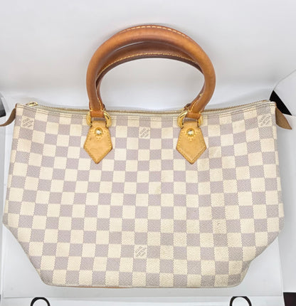 Louis Vuitton Saleya PM Damier Azur Tote Bag Gold Hardware