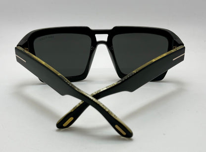 Tom Ford TF1202 01A ICON Sunglasses-Zeiss Lenses – Full Kit-56mm-New/Unworn