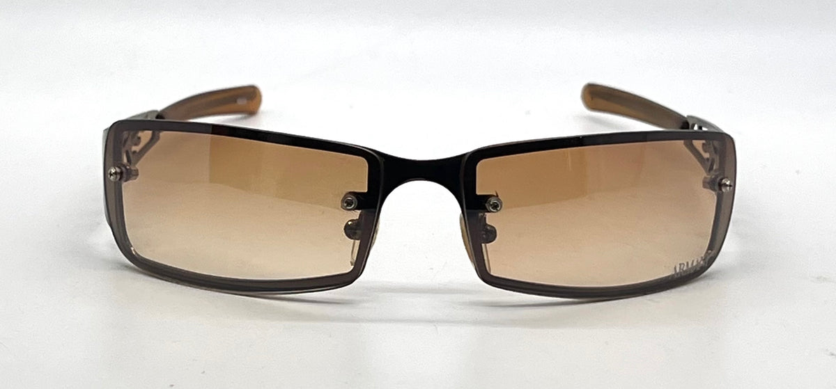 Armani 9018-Y2K Style Bronze Flame Cutout Sunglasses-Unworn/Original-Italy