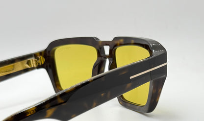 Tom Ford TF1202 52E ICON Collection Sunglasses-Zeiss Yellow Lenses-Full Kit-New