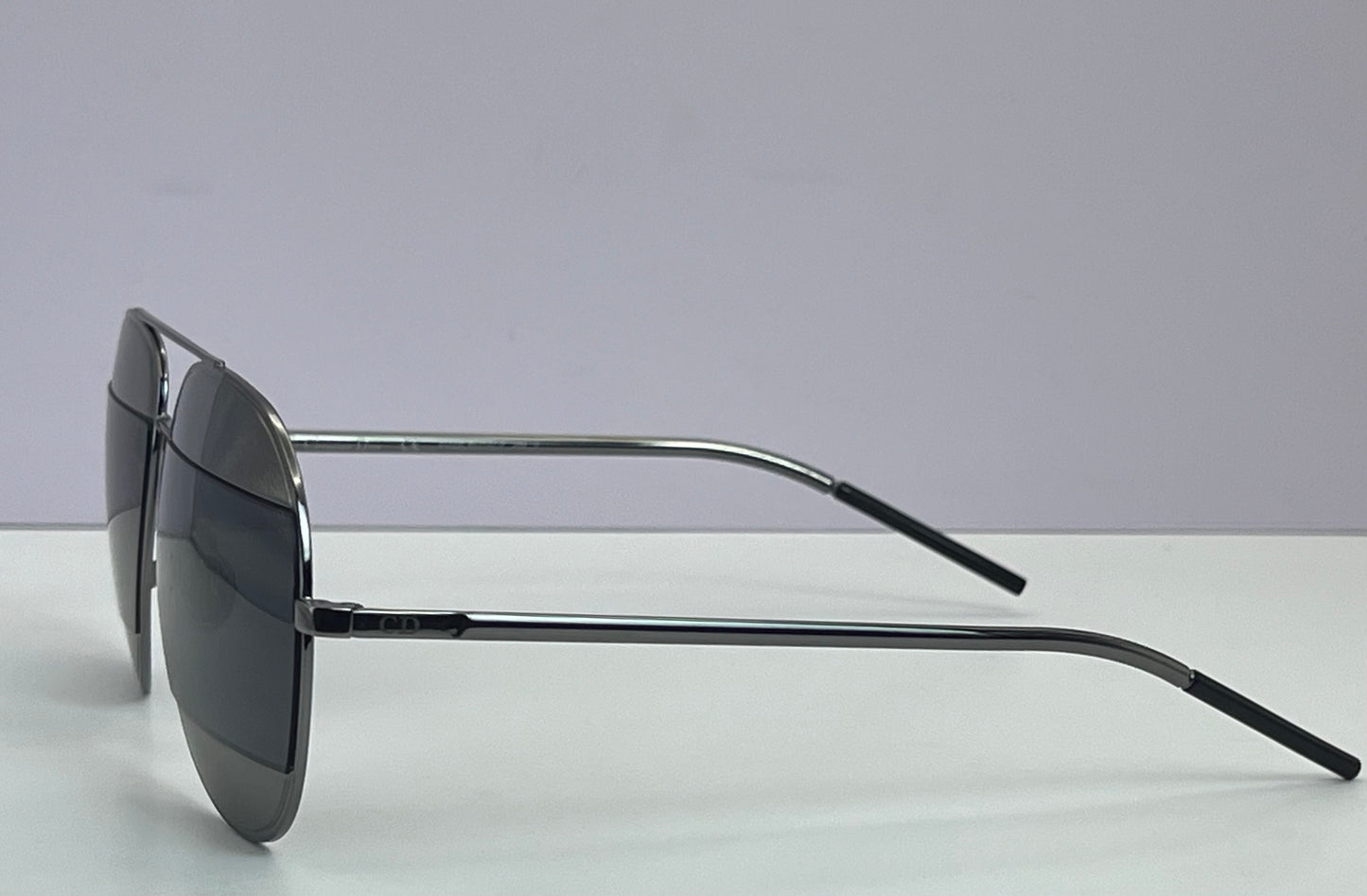 Christian Dior SPLIT 1 Aviator Sunglasses-Gunmetal Frame with Grey/Blue Lens Combo