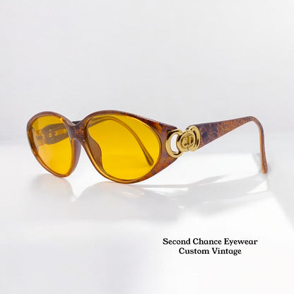 Vintage Christian Dior 2851 80 Sunglasses w/Brand New, Custom, Day/Night Yellow Lenses