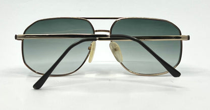 Georgio Felini 9788 Vintage Gold Aviator Sunglasses-New Gradient Tinted Custom Lenses
