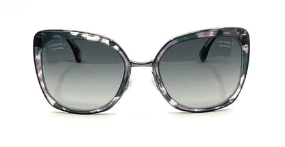 Chanel 4209 Polarized Sunglasses Grey Marble Italy 57-20 Deadstock