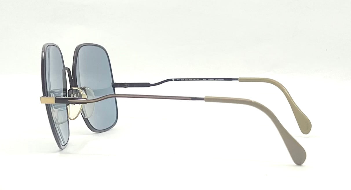 Neostyle-Vintage Oversized Square Sunglasses-New Solis Blue Custom Lenses-Germany