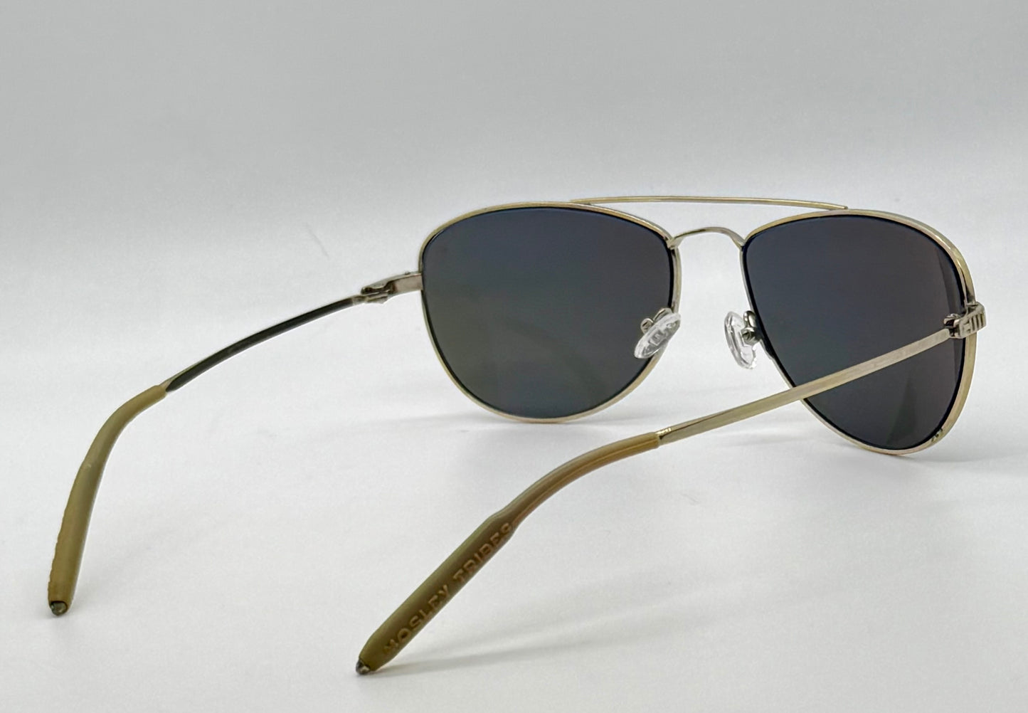 Mosley Tribes Aviatrix-Vintage Sunglasses-Gold Frame-Polarized Lenses-Full Kit