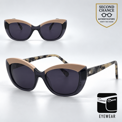 Face à Face SPICY 1 Peach / Blue Cat-Eye Vintage Sunglasses-Dark Grey Lenses-Unworn