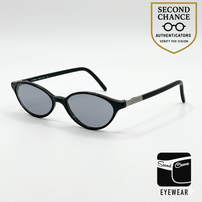 Fendi F92 Onyx-Oval Y2K Vintage Sunglasses-New Custom Grey Lenses