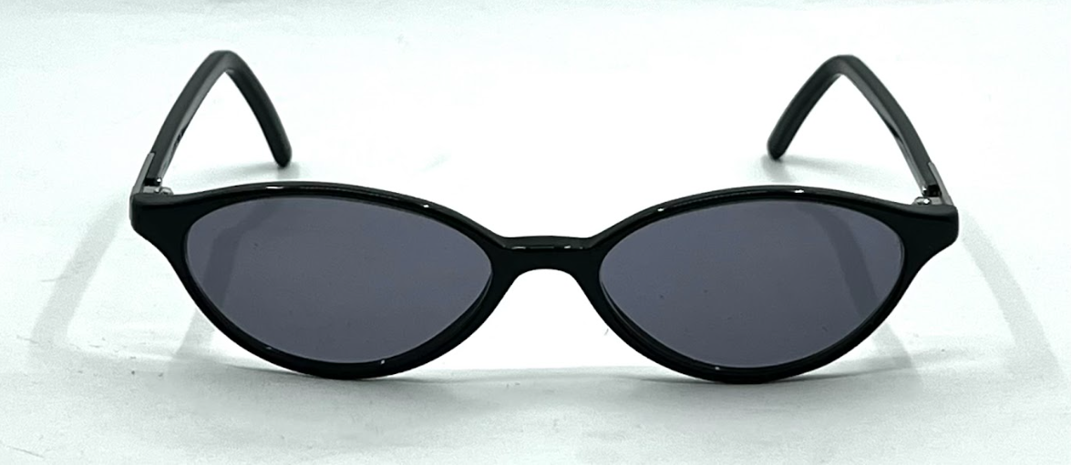 Fendi F92 Onyx-Oval Y2K Vintage Sunglasses-New Custom Grey Lenses