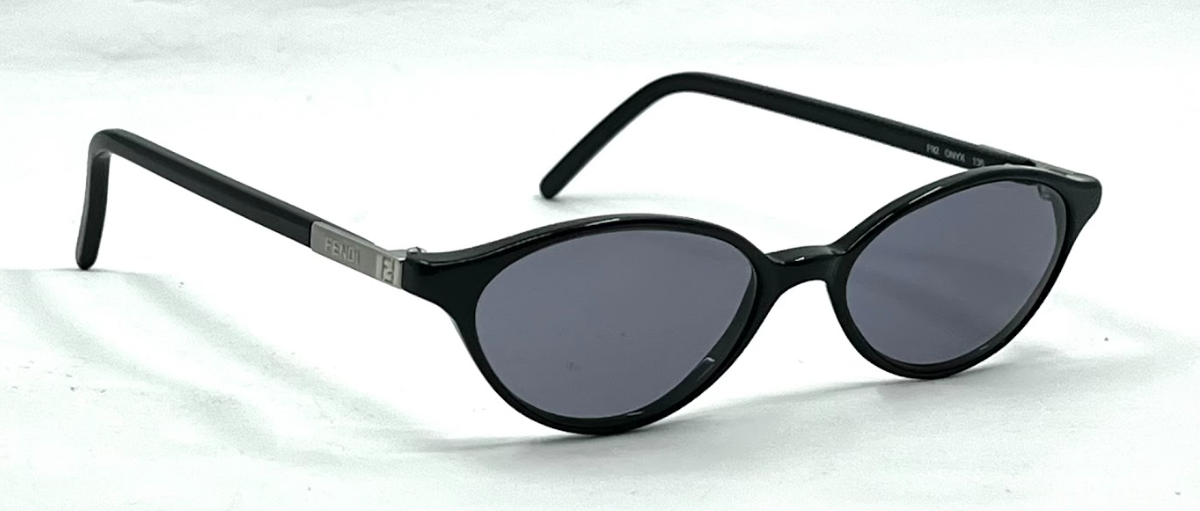 Fendi F92 Onyx-Oval Y2K Vintage Sunglasses-New Custom Grey Lenses