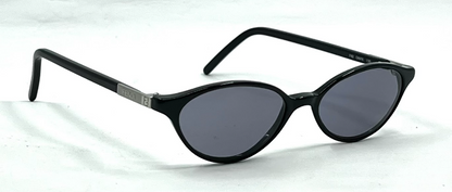 Fendi F92 Onyx-Oval Y2K Vintage Sunglasses-New Custom Grey Lenses
