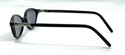 Fendi F92 Onyx-Oval Y2K Vintage Sunglasses-New Custom Grey Lenses