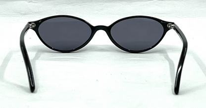Fendi F92 Onyx-Oval Y2K Vintage Sunglasses-New Custom Grey Lenses