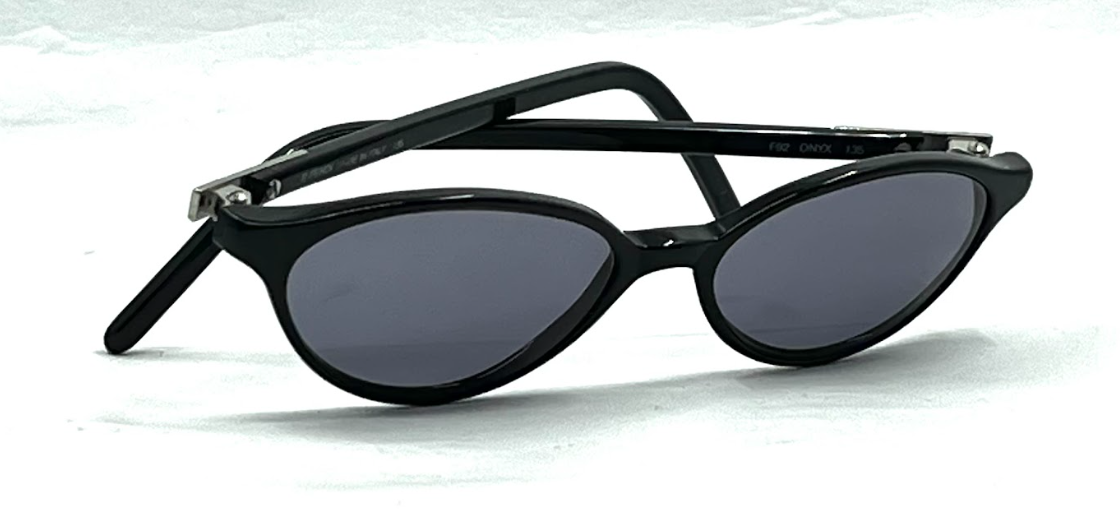 Fendi F92 Onyx-Oval Y2K Vintage Sunglasses-New Custom Grey Lenses