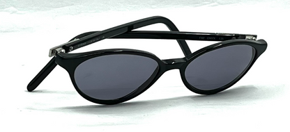 Fendi F92 Onyx-Oval Y2K Vintage Sunglasses-New Custom Grey Lenses