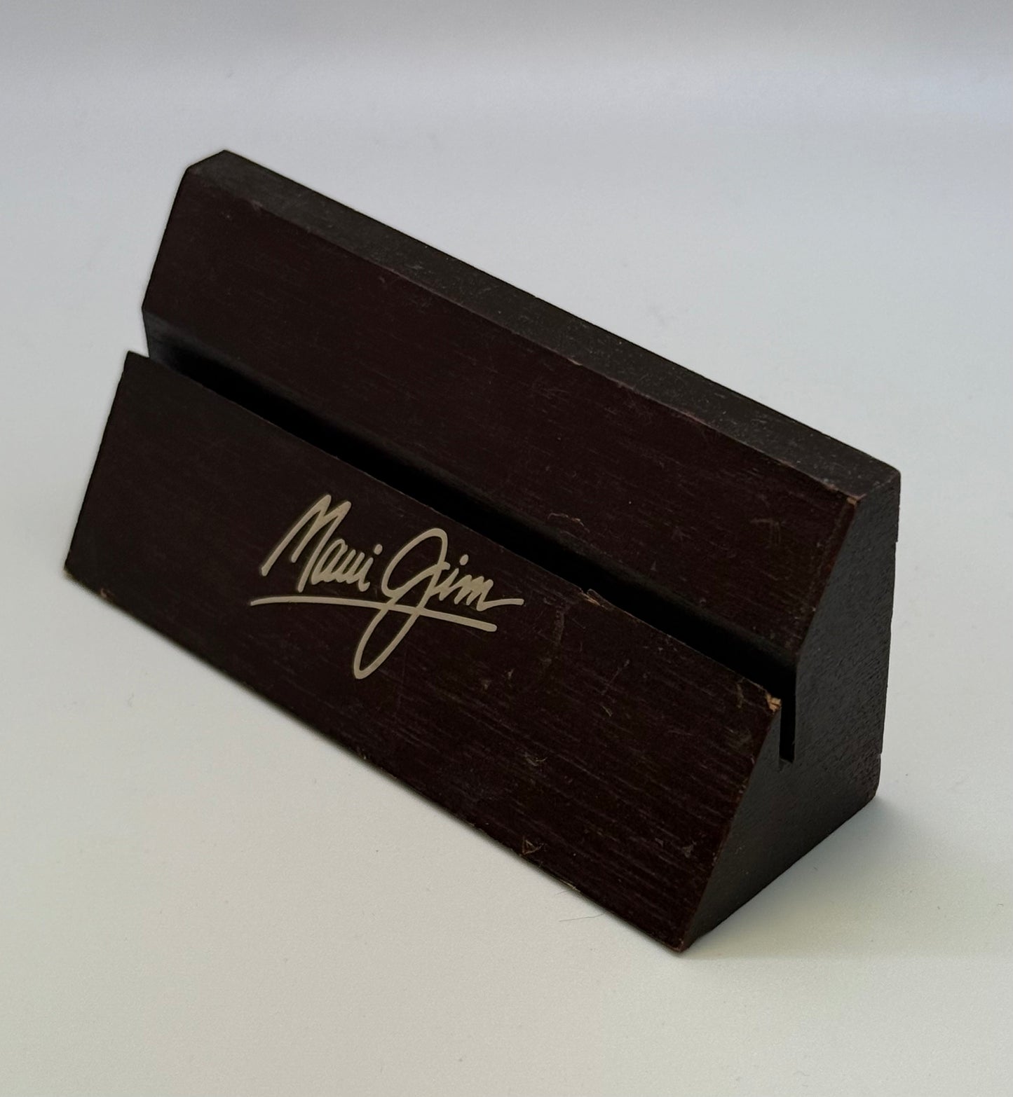 Pre-Owned Maui Jim Retail Display Holder - Lacquered Wood with Gold Logo