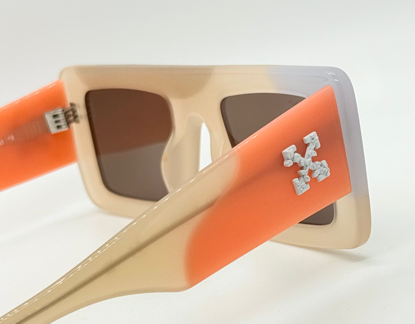 Off-White OERI069 Beige/Orange Sunglasses-50mm-New/Unworn-Full Kit –Italy