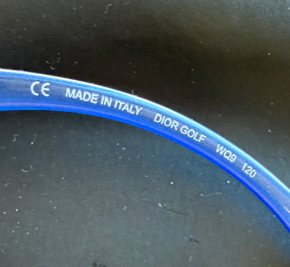 Christian Dior Golf W08 Blue Shield Sunglasses Italy Safilo Y2K Full Kit