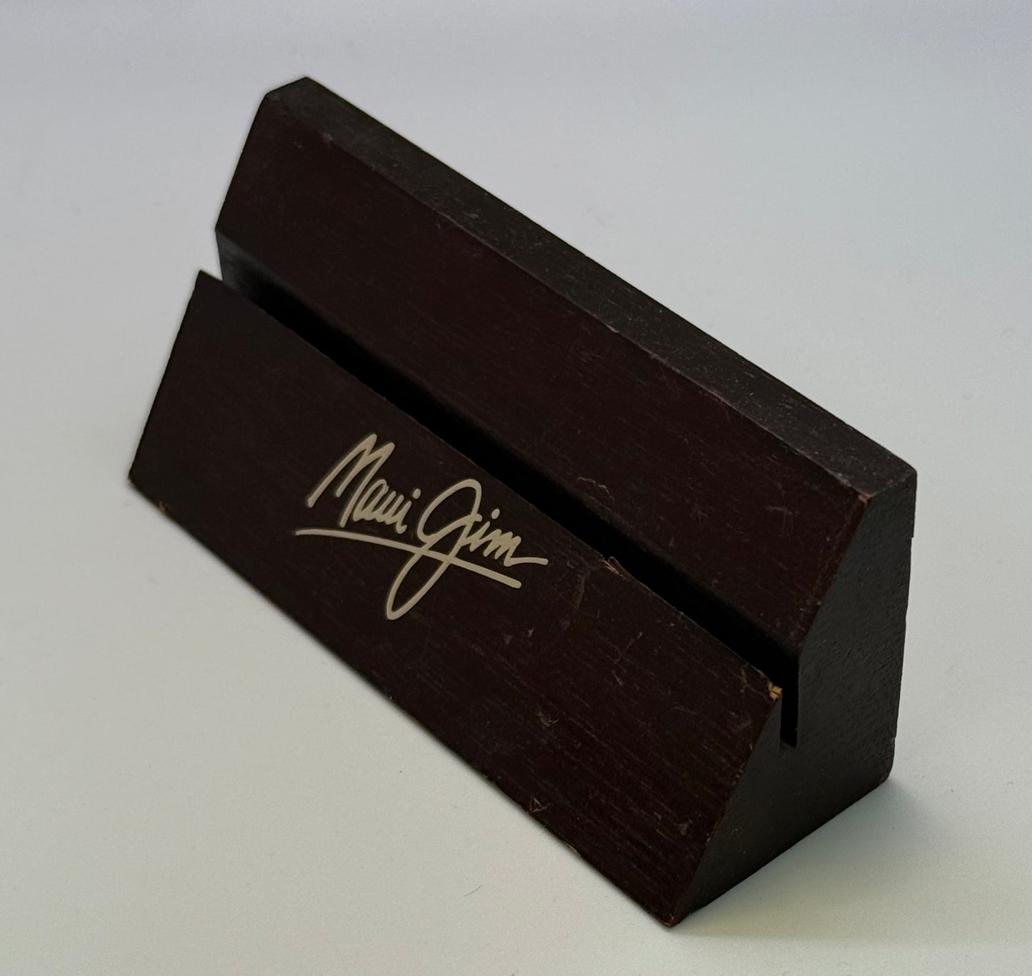 Pre-Owned Maui Jim Retail Display Holder - Lacquered Wood with Gold Logo