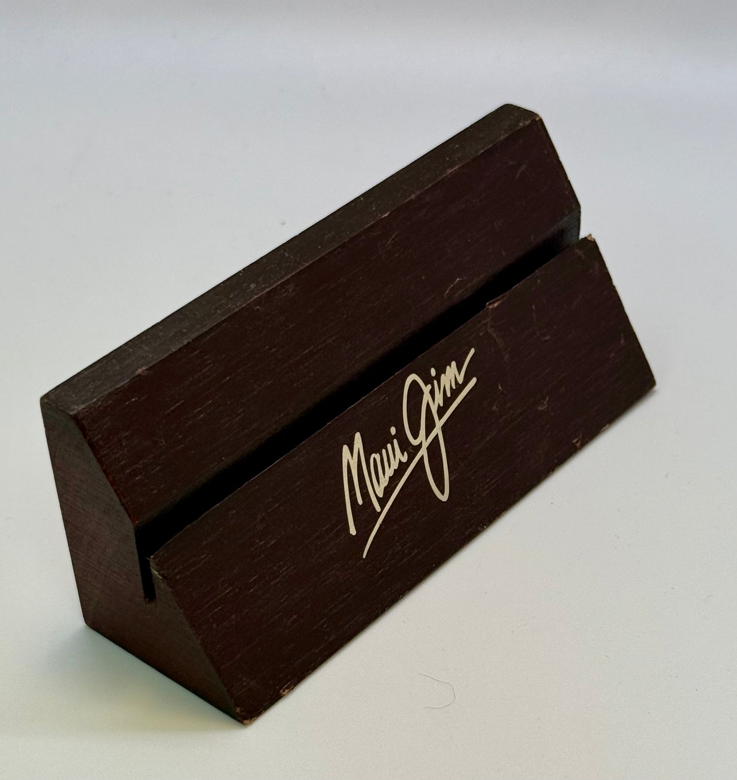 Pre-Owned Maui Jim Retail Display Holder - Lacquered Wood with Gold Logo