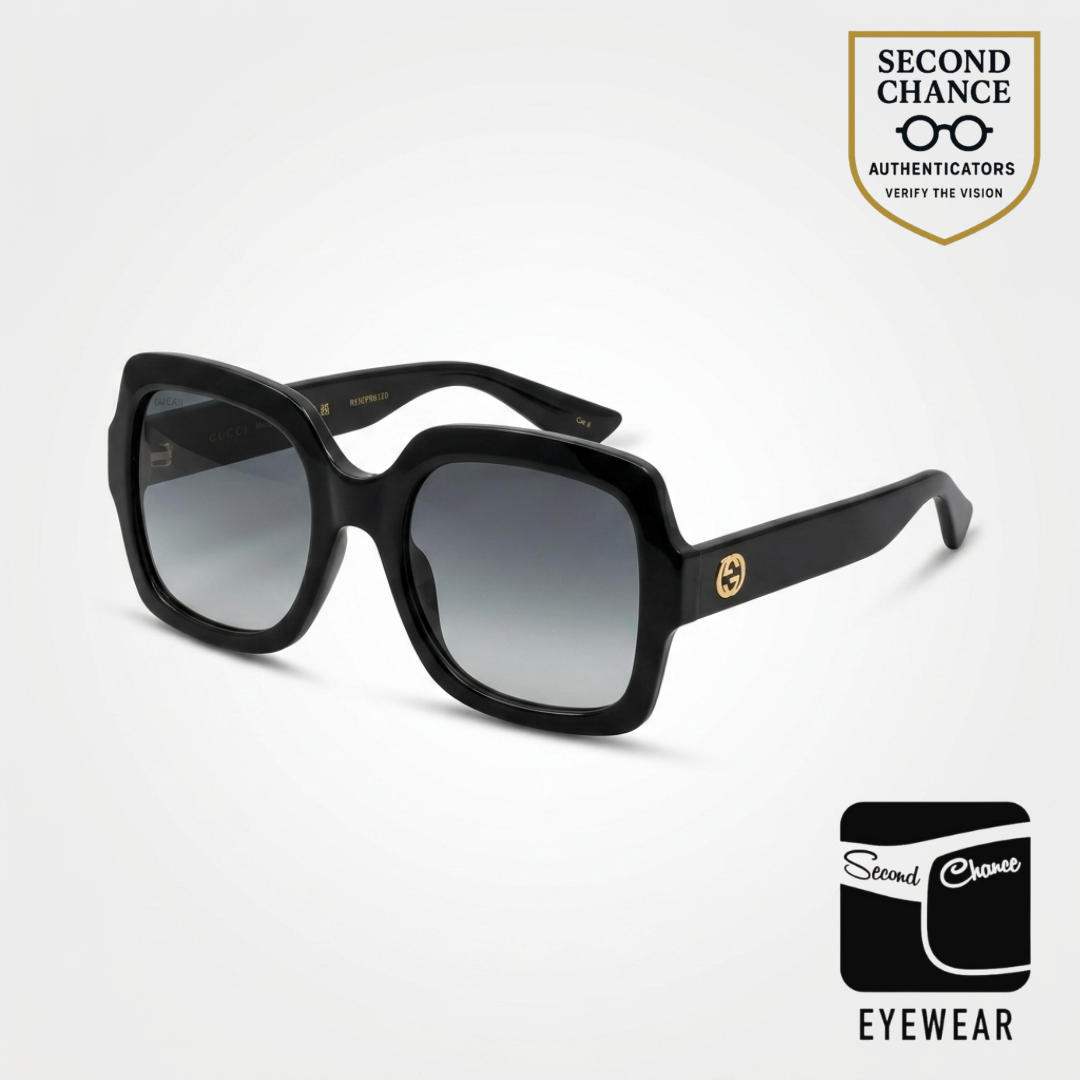 Gucci GG1337S Square Black Sunglasses-Original Grey Gradient Lenses-Unworn/NOS