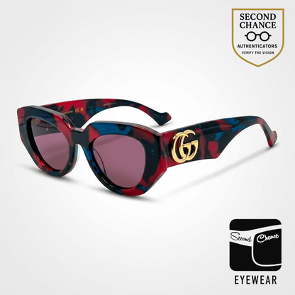 Gucci GG1421S Havana Sunglasses-Original Violet Nylon Lenses-Unworn/NOS