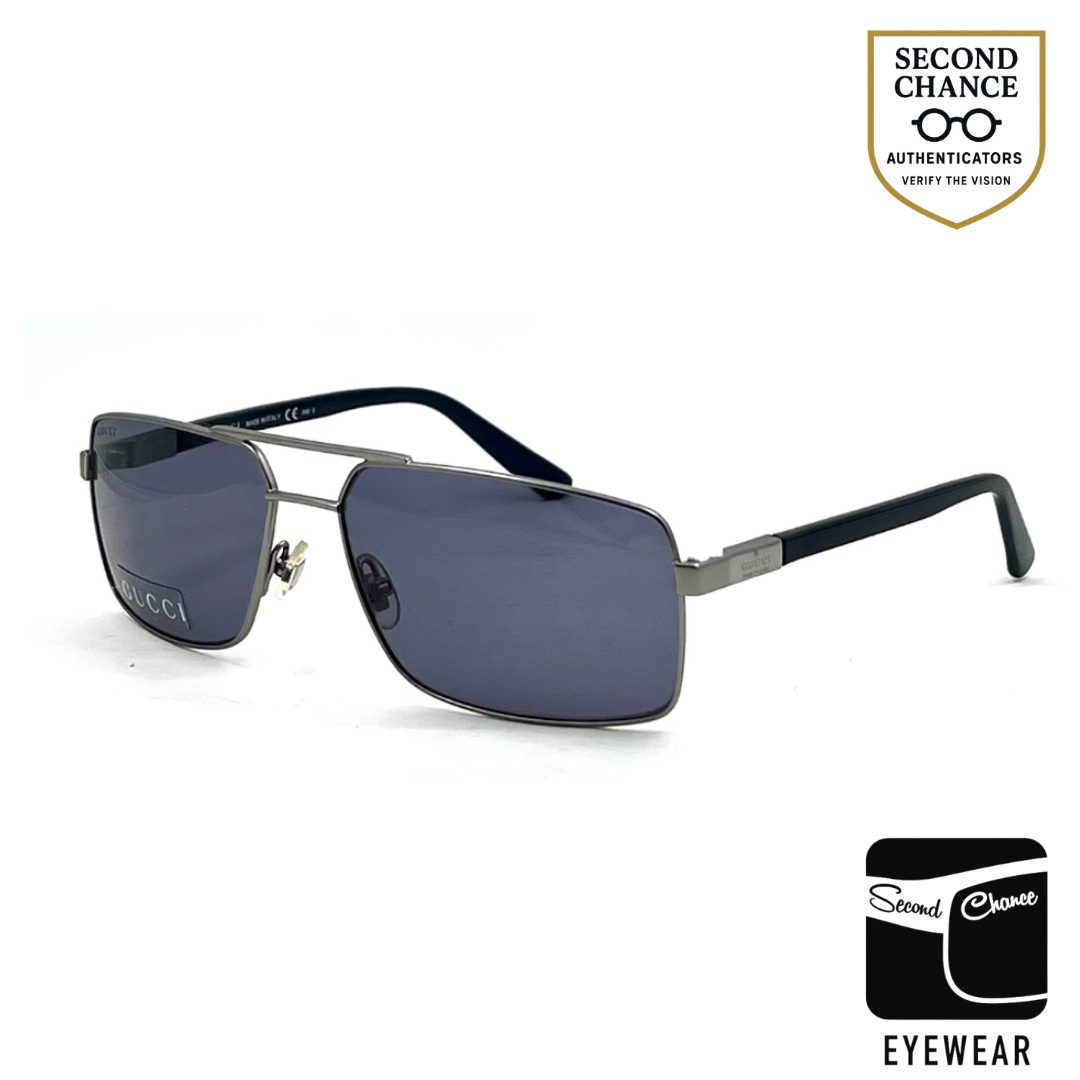 Vintage Gucci GG 1950/S Sunglasses Silver Grey OQ772 60-15-135 Made in Italy