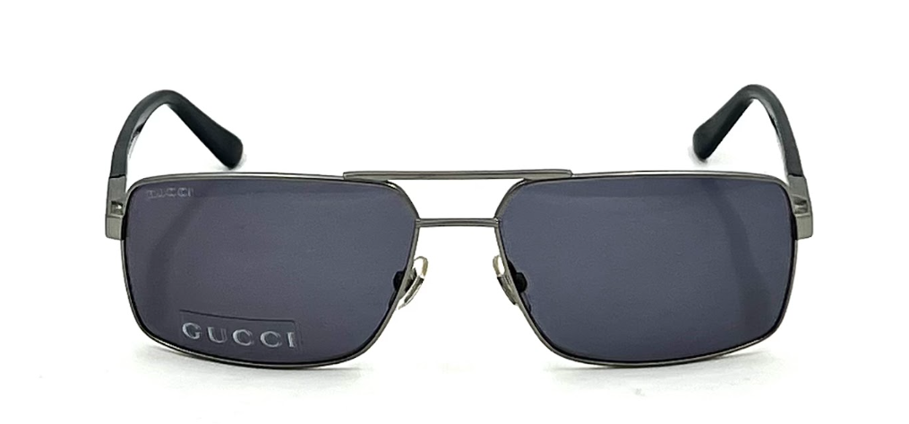 Vintage Gucci GG 1950/S Sunglasses Silver Grey OQ772 60-15-135 Made in Italy