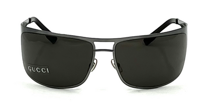 Gucci GG 1874/S NJ0C9 Shield Sunglasses Matte Gunmetal / Grey 67□16 120 Made in Italy