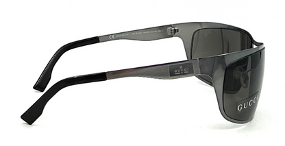 Gucci GG 1874/S NJ0C9 Shield Sunglasses Matte Gunmetal / Grey 67□16 120 Made in Italy