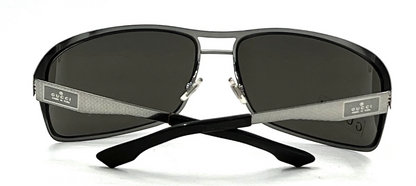 Gucci GG 1874/S NJ0C9 Shield Sunglasses Matte Gunmetal / Grey 67□16 120 Made in Italy
