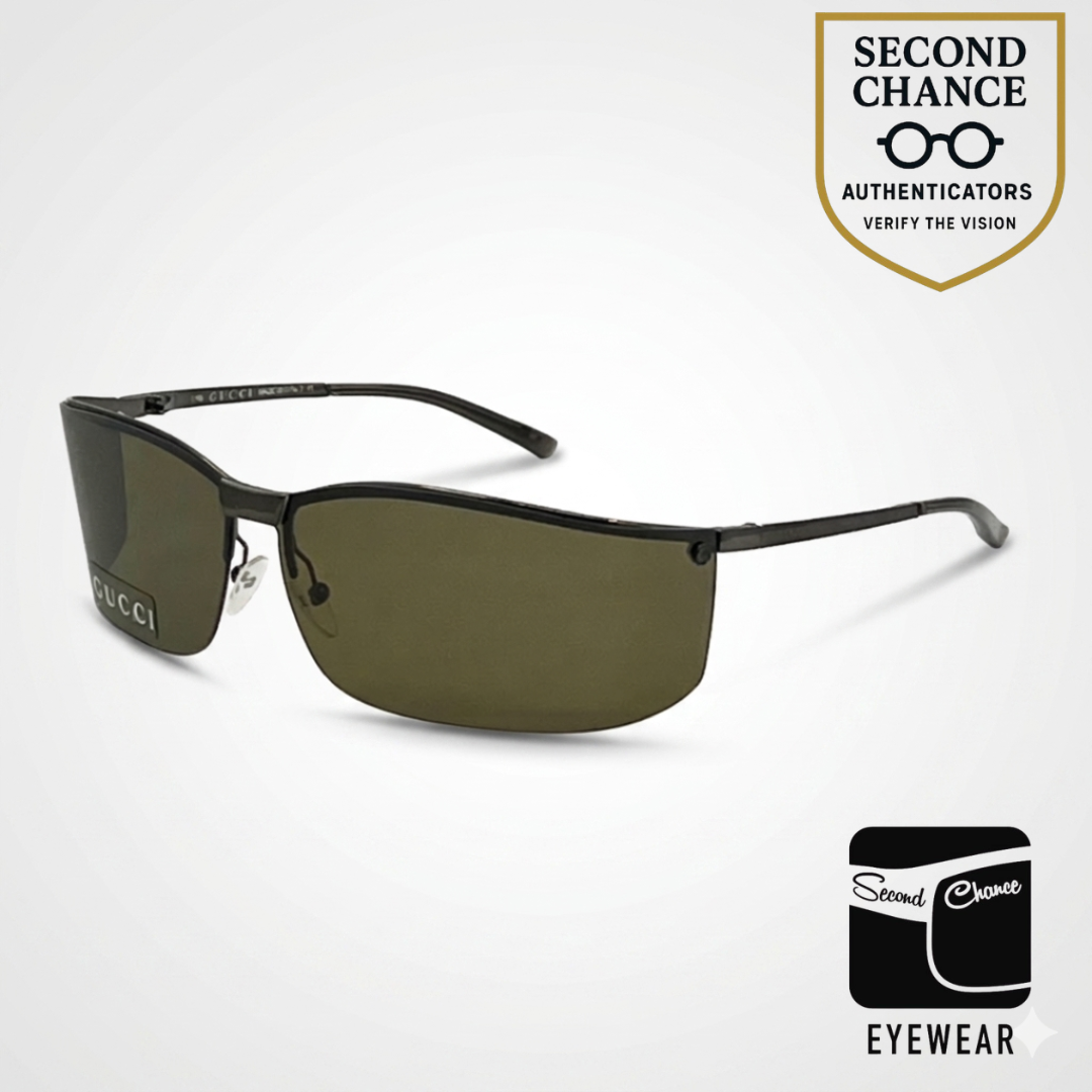 Gucci GG1712/S 831TQ Semi Rimless Shield Sunglasses Vintage-Deadstock