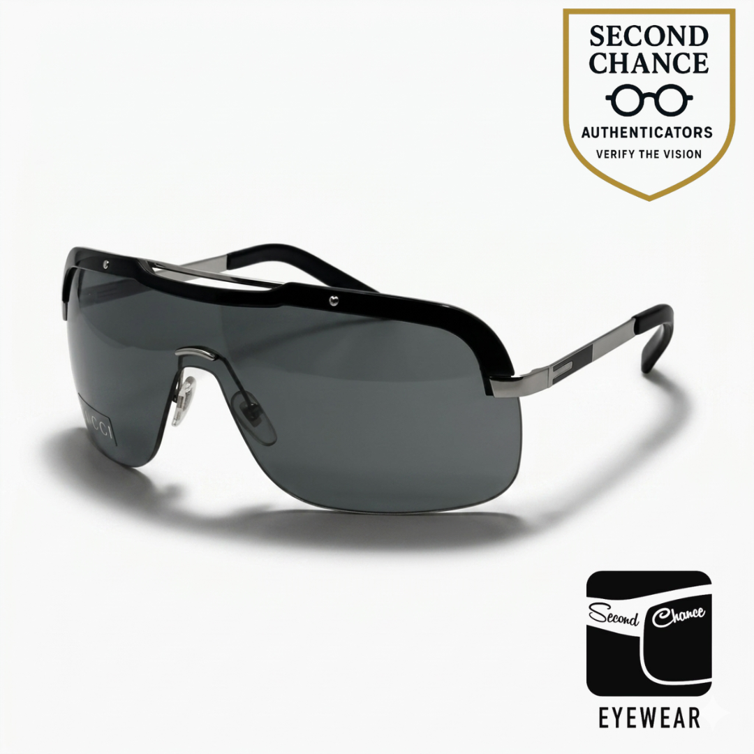 Gucci GG 1859/S CBY95 Shield Sunglasses-Italy-Deadstock/Unworn-Full Kit
