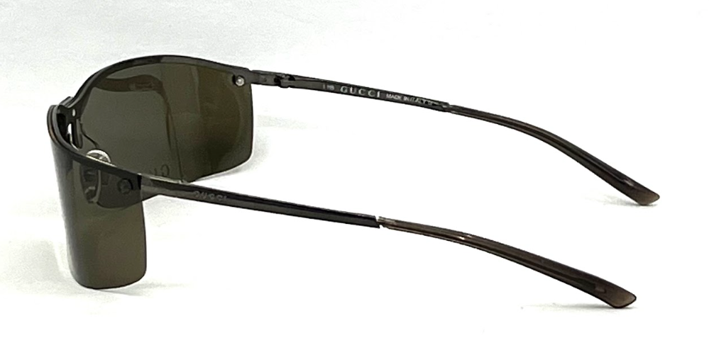 Gucci GG1712/S 831TQ Semi Rimless Shield Sunglasses Vintage-Deadstock