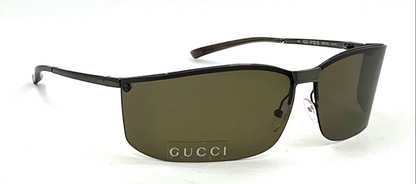 Gucci GG 1712/S 831TQ Vintage Sunglasses Semi-Rimless 72-11 Gunmetal Italy