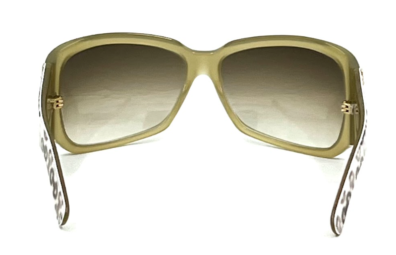 Gucci GG 2902/S Vintage Sunglasses-Olive Green Shield 65mm-Unworn-Italy